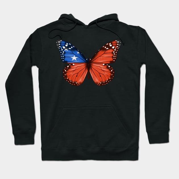 Samoan Flag  Butterfly - Gift for Samoan From Samoa Hoodie by Country Flags
